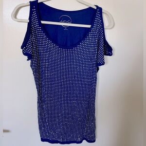 INC Studded Blouse - Size XS | Color: Royal Blue